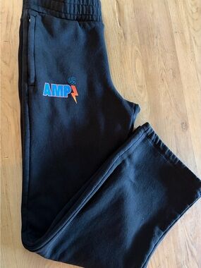 AMP Women's Black Wide Leg Sweatpants L